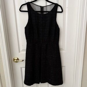 Jennifer Lopez Black Textured Mini Dress